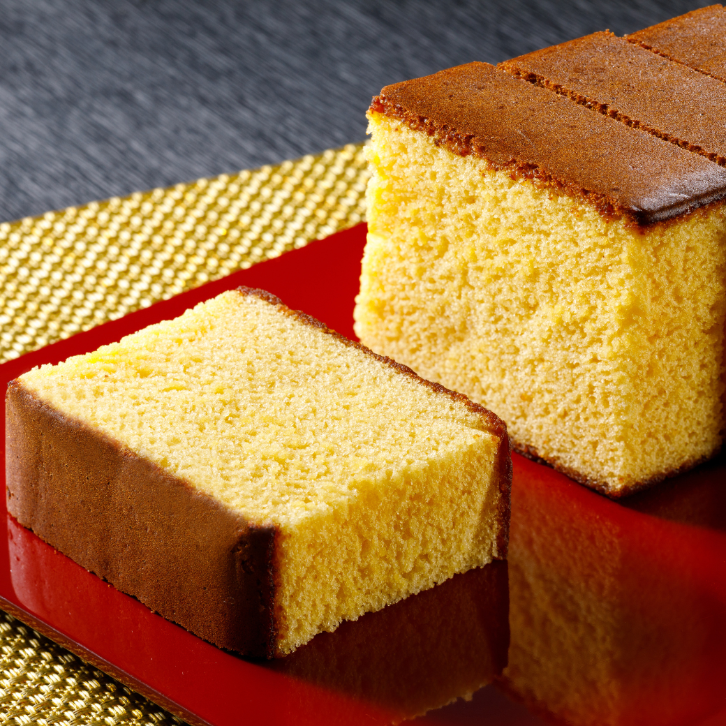 かすてらとお茶とお皿のセット【お試し】